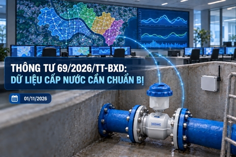 Thông tư 69/2026/TT-BXD: Dữ liệu cấp nước cần chuẩn bị