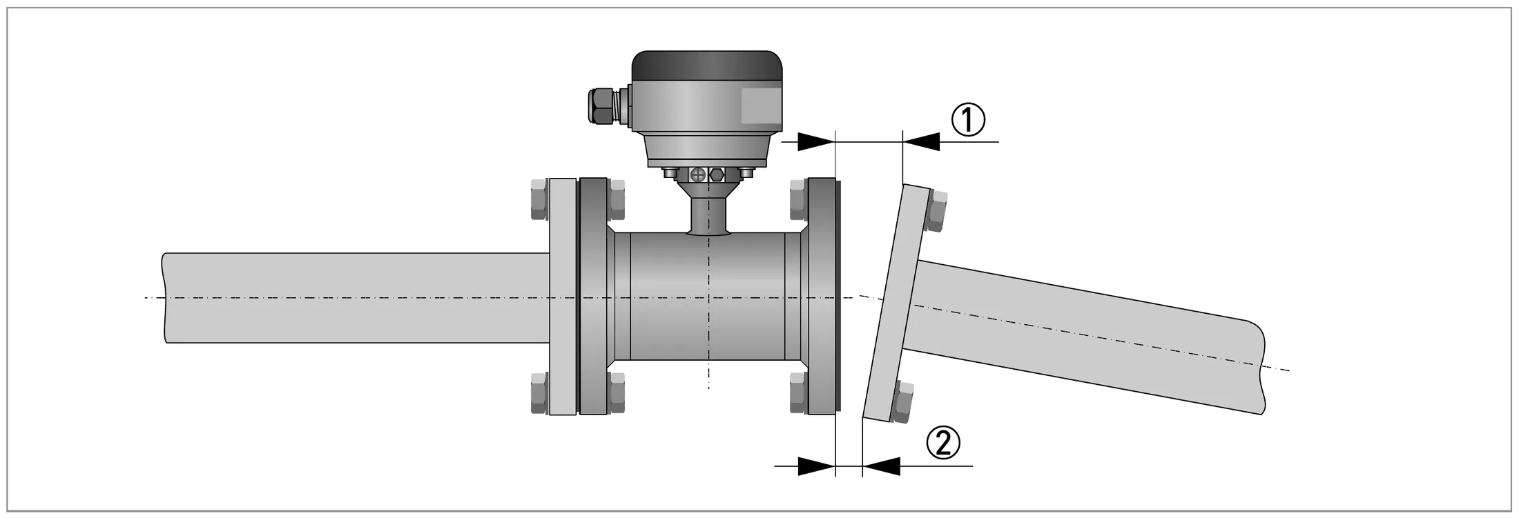 Flange deviation: Lmax - Lmin ≤ 0.5 mm / 0.02"