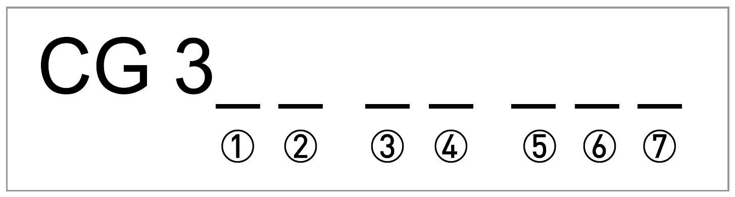 CG number marking of the electronics module