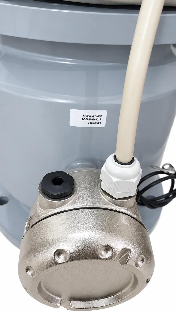 Hộp đấu dây cảm biến bản F và cáp cảm biến – Cáp cảm biến vào hộp đấu inox qua ốc siết cáp – KROHNE WATERFLUX 3070