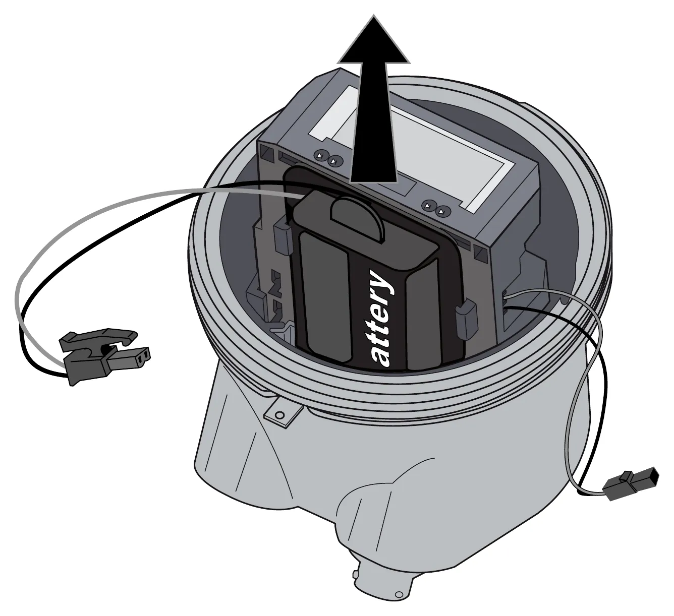 Hình 7-2: Rút giá pin – KROHNE WATERFLUX 3070