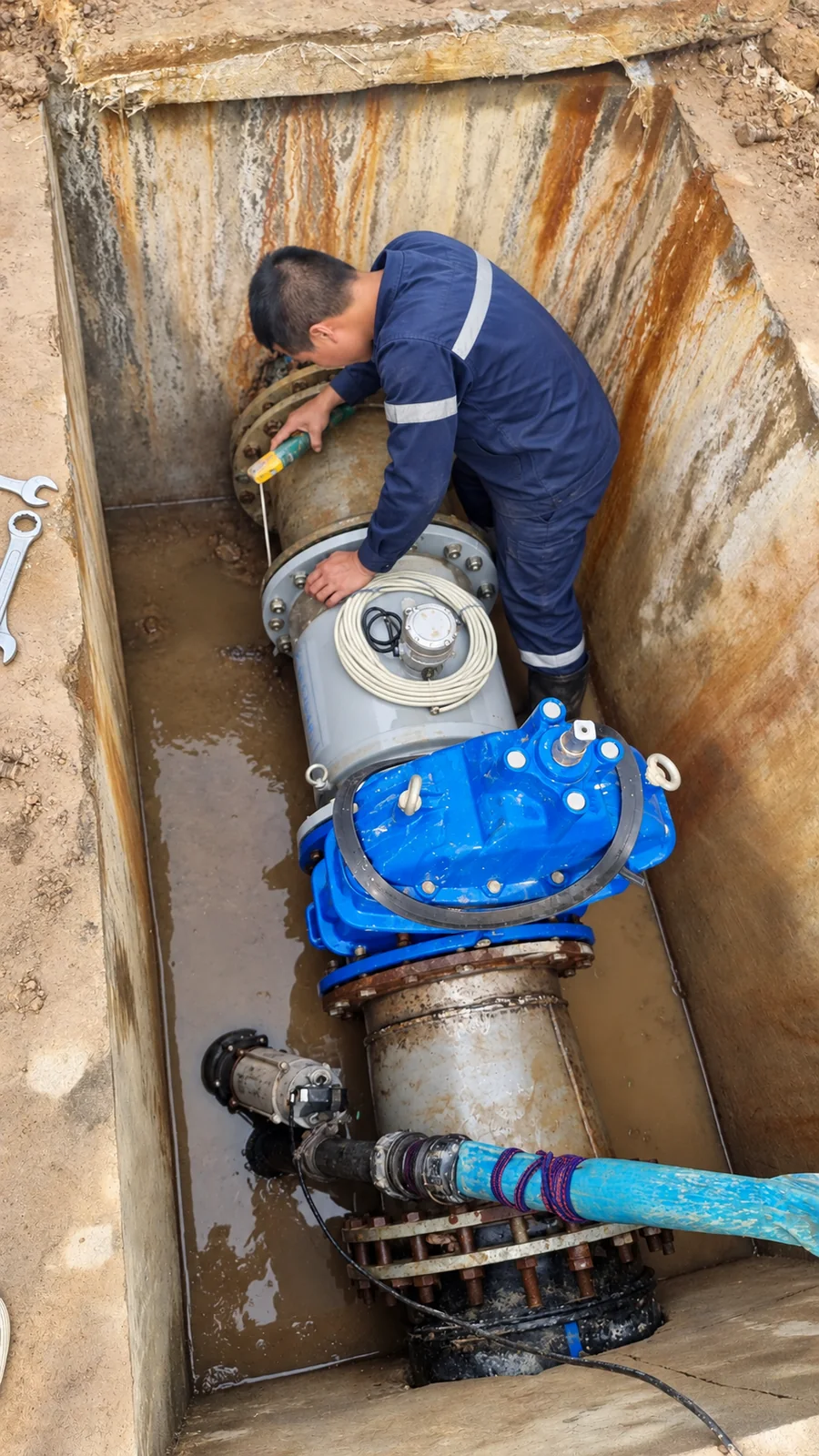 Siết bulông mặt bích khi lắp đồng hồ – Siết bulông mặt bích theo thứ tự chéo – KROHNE WATERFLUX 3070