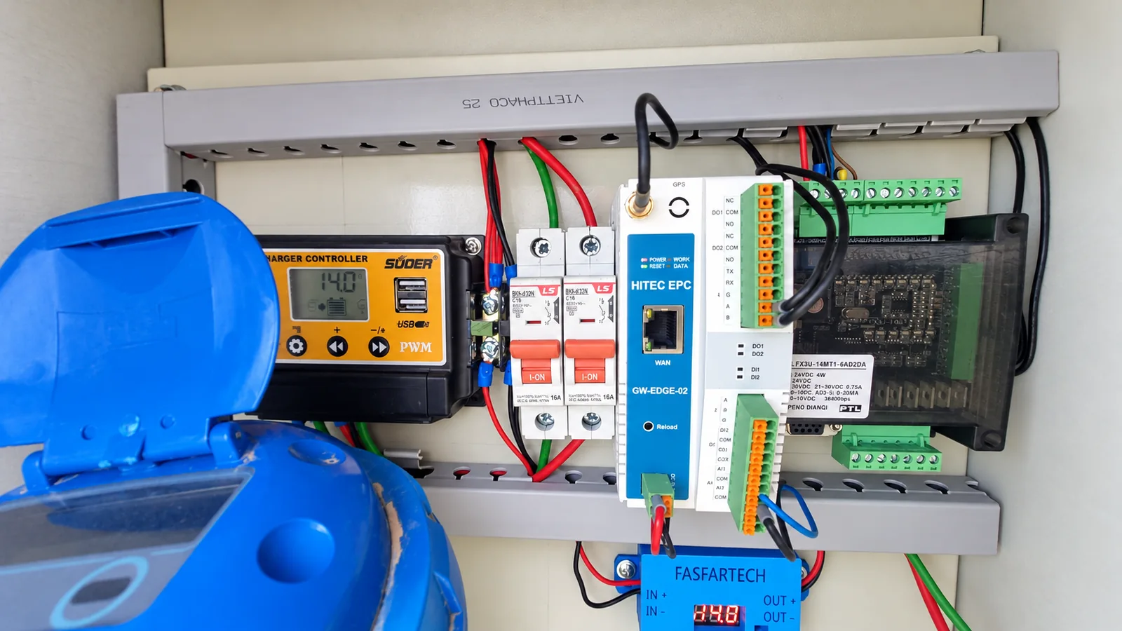 Tủ truyền dữ liệu nhận xung từ IFC 070 – IFC 070 → gateway qua ngõ ra xung