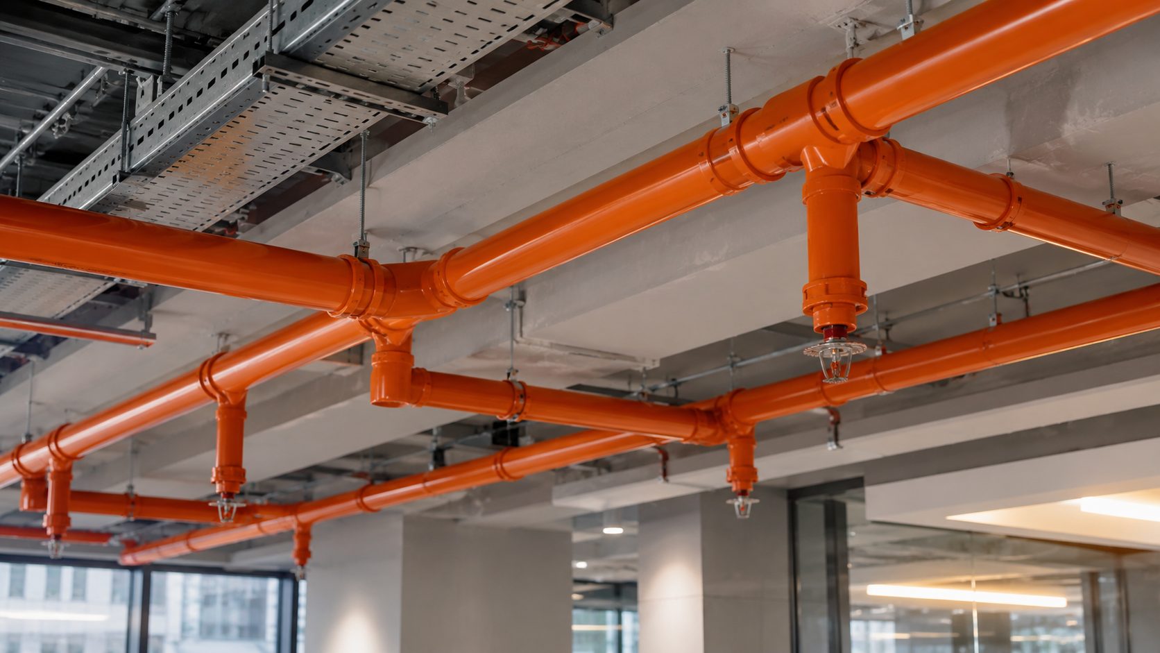 Ống CPVC PCCC TFS màu cam trong hệ thống sprinkler chữa cháy