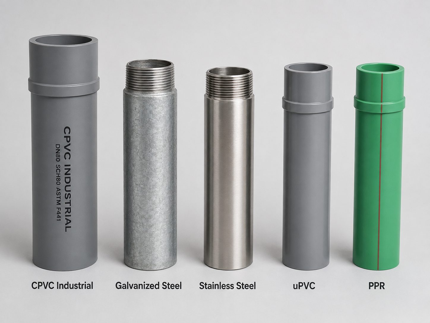 So sánh ống CPVC công nghiệp với ống thép, inox, uPVC và PPR