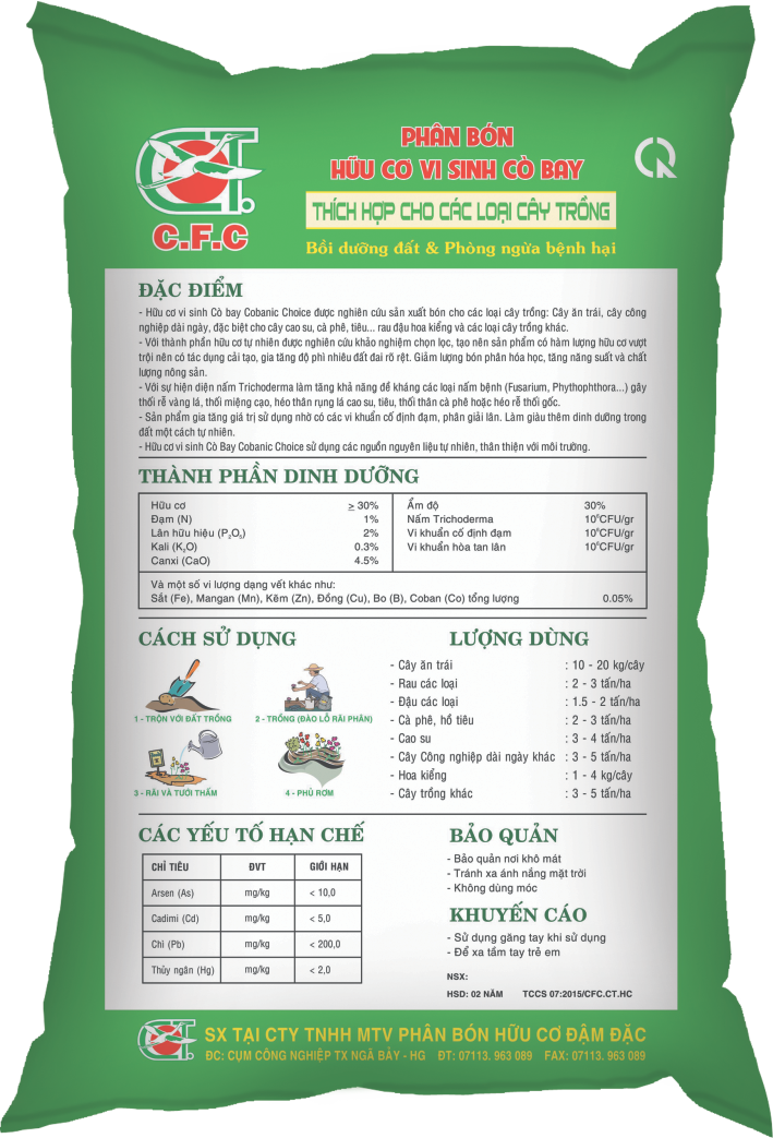 Phân hữu cơ cho các loại cây trồng