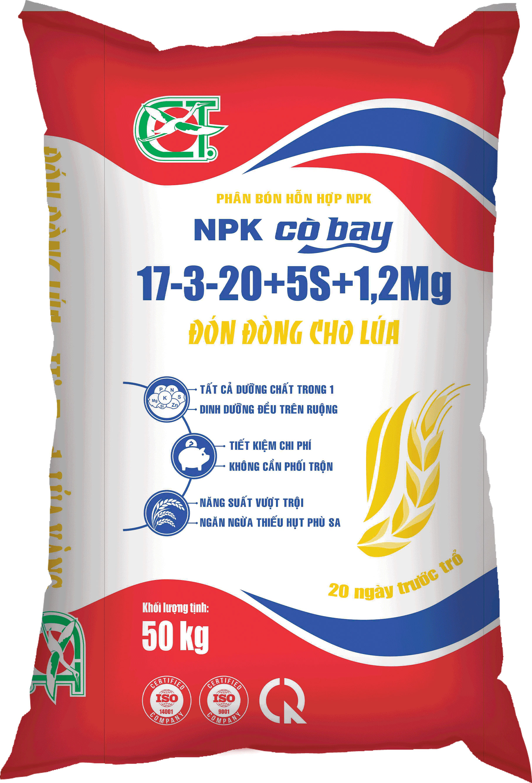 PHÂN BÓN NPK 17-3-20 LÚA VÀNG
