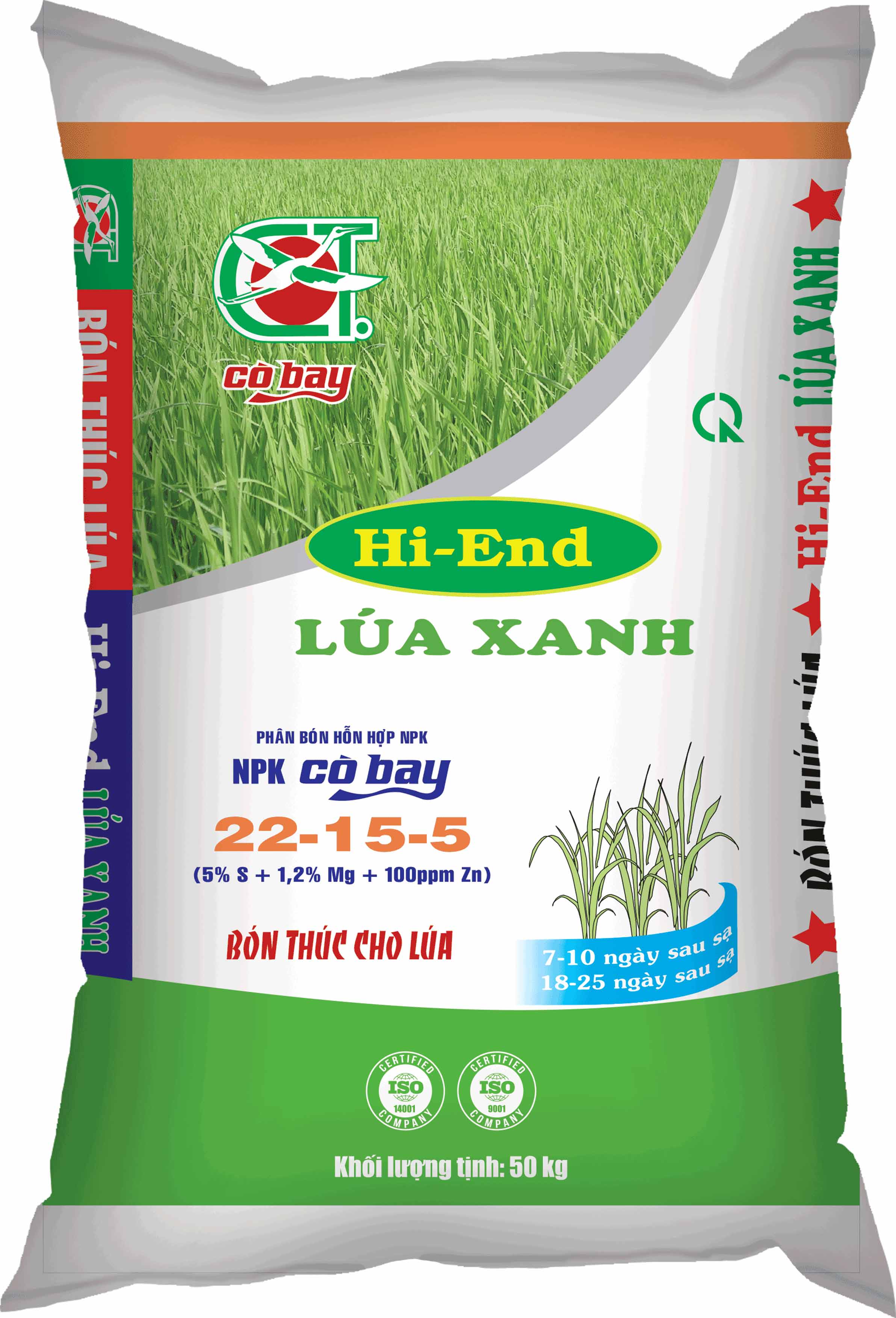 PHÂN BÓN NPK LÚA XANH 22-15-5 Hi-end