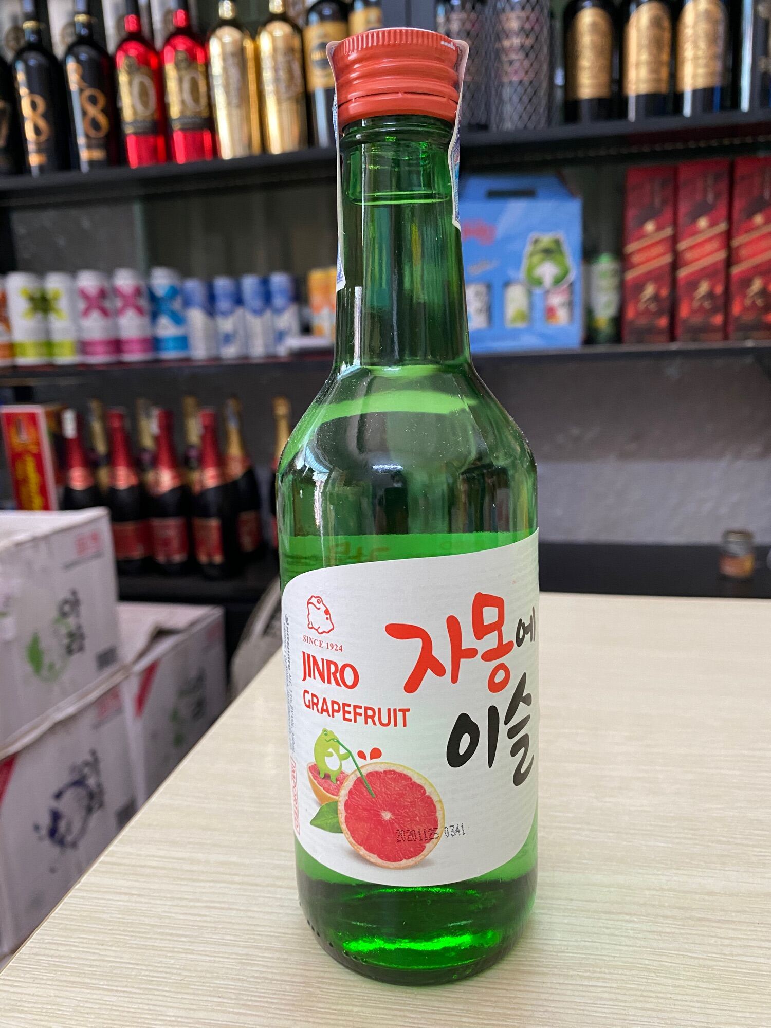 1 Thùng ru ou So ju Hàn Quốc Jinro  360ml x20 chai- Vị Bưởi