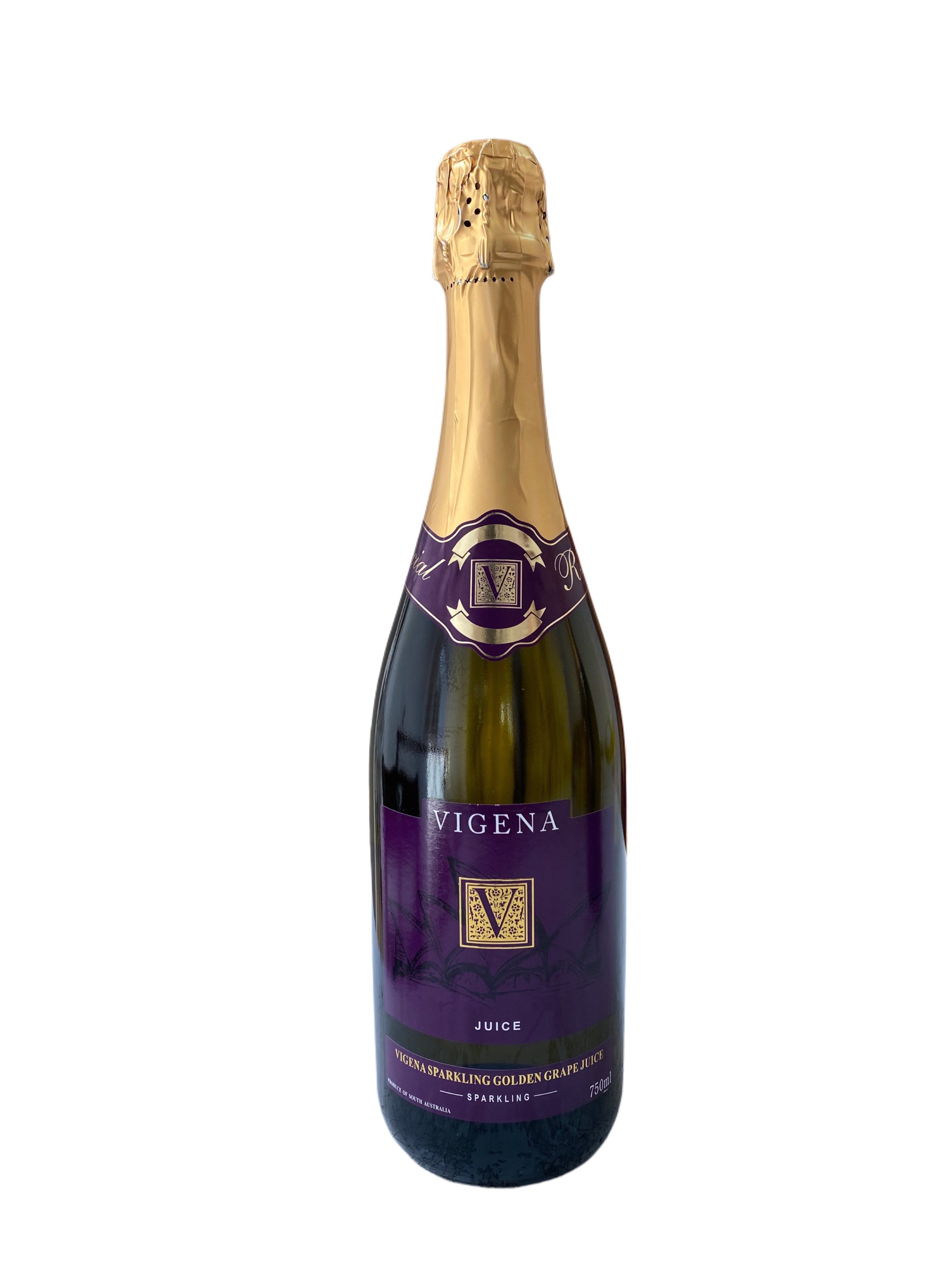 Nước Nho Có Ga Nhập Khẩu Úc VIGENA Sparkling Golden Grape Juice 750ml-Nho Xanh ( Nho Trắng)