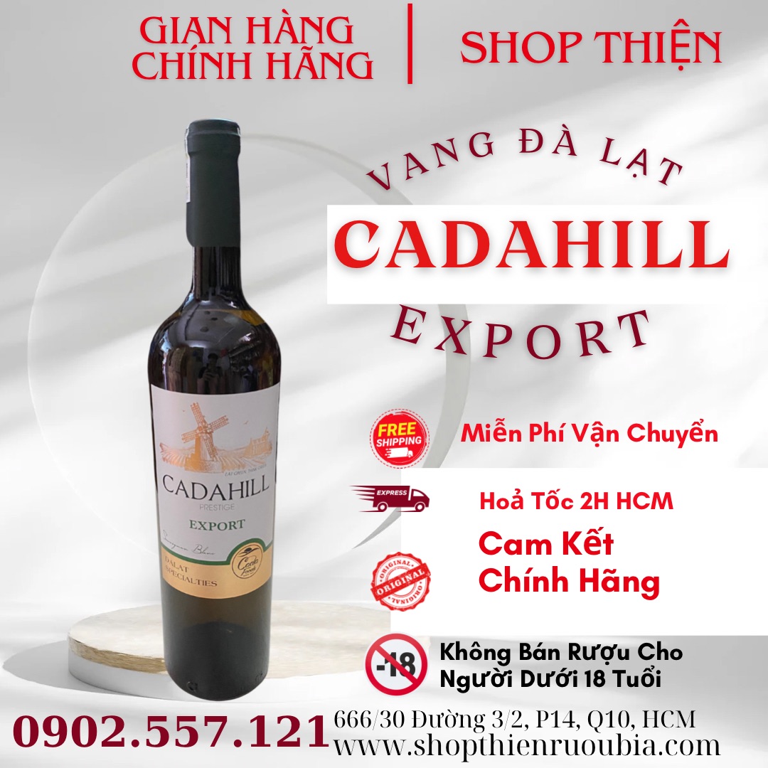 Vang Đà Lạt Trắng CADAHILL EXPORT 13% 750ml