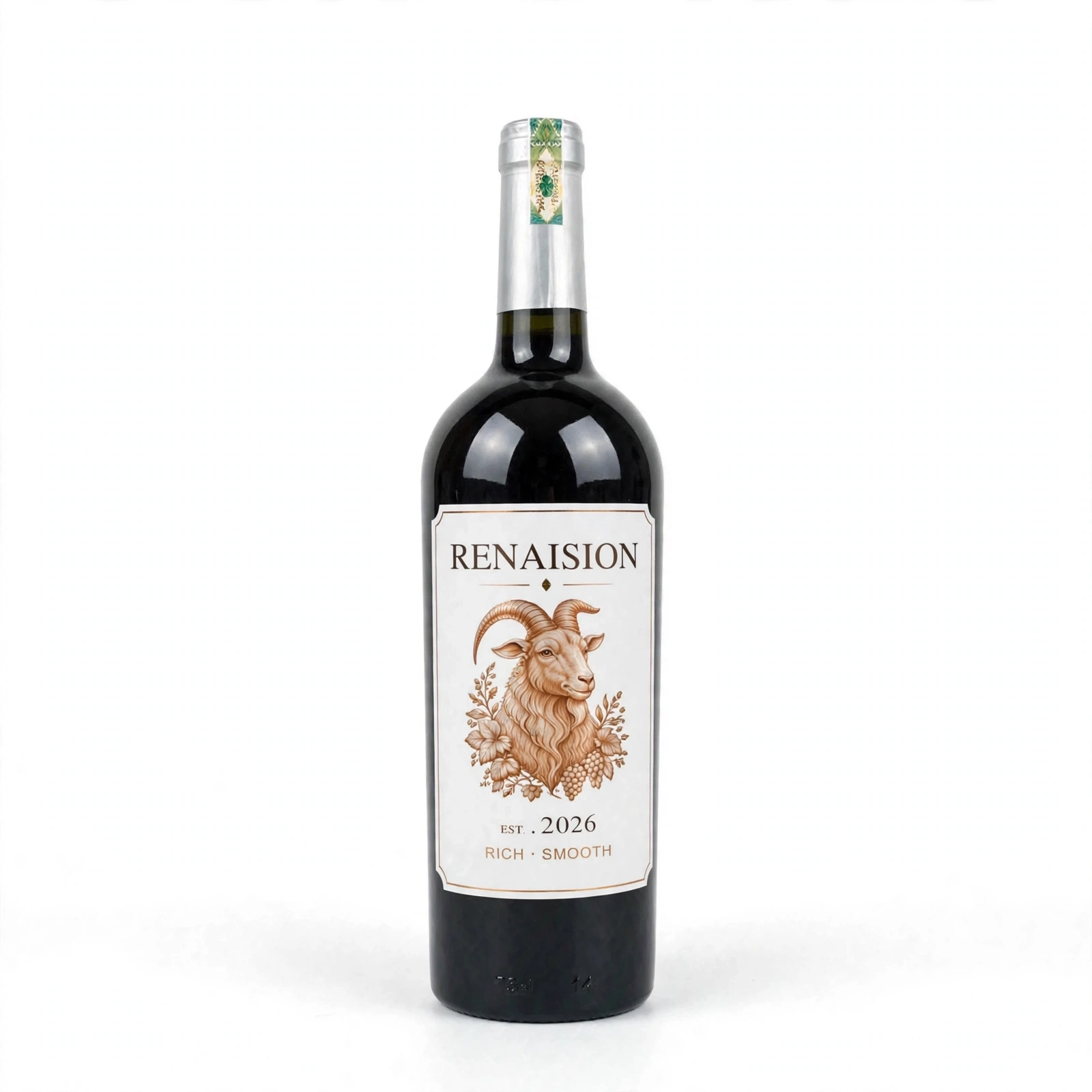 Rượu Vang Renaision Nhãn Trắng EST 2026 Rich Smooth 750ml - Vang Đầu Dê Thanh Lịch