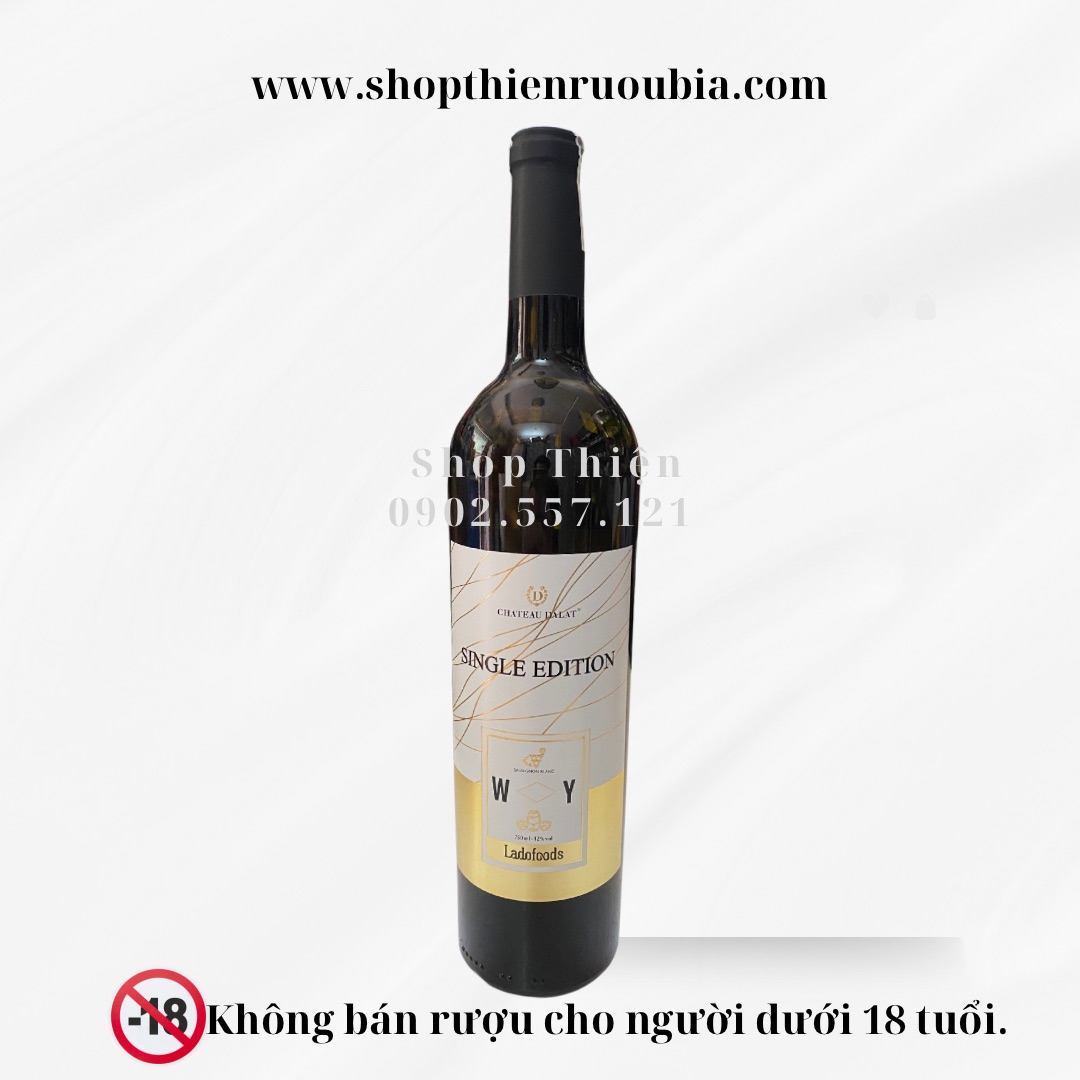Vang Đà Lạt Chateau Dalat Single Edition 12% 750ml-Vang Trắng