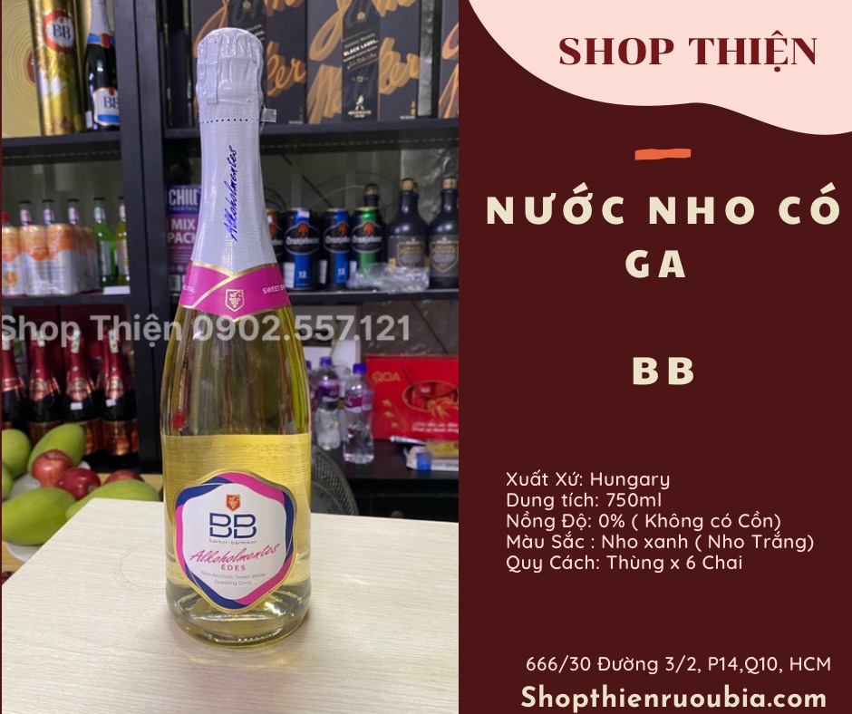 Nước trái cây BB Hungary 750ml-Vị Nho Trắng