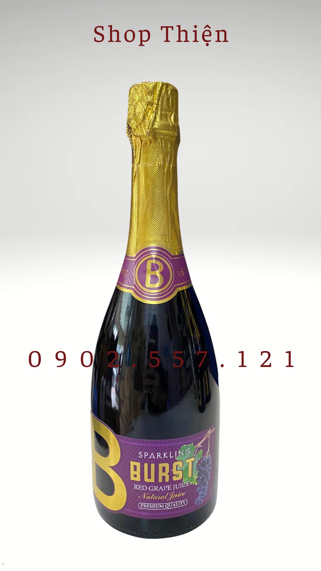 Nước Ép Nho Đỏ Có Ga BURST Sparkling Red Grape Juice 750ml