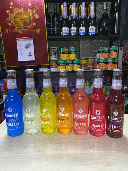 Combo Mix 7 chai Nước Trái cây lên men Úc Vod ka Cruiser 275ml