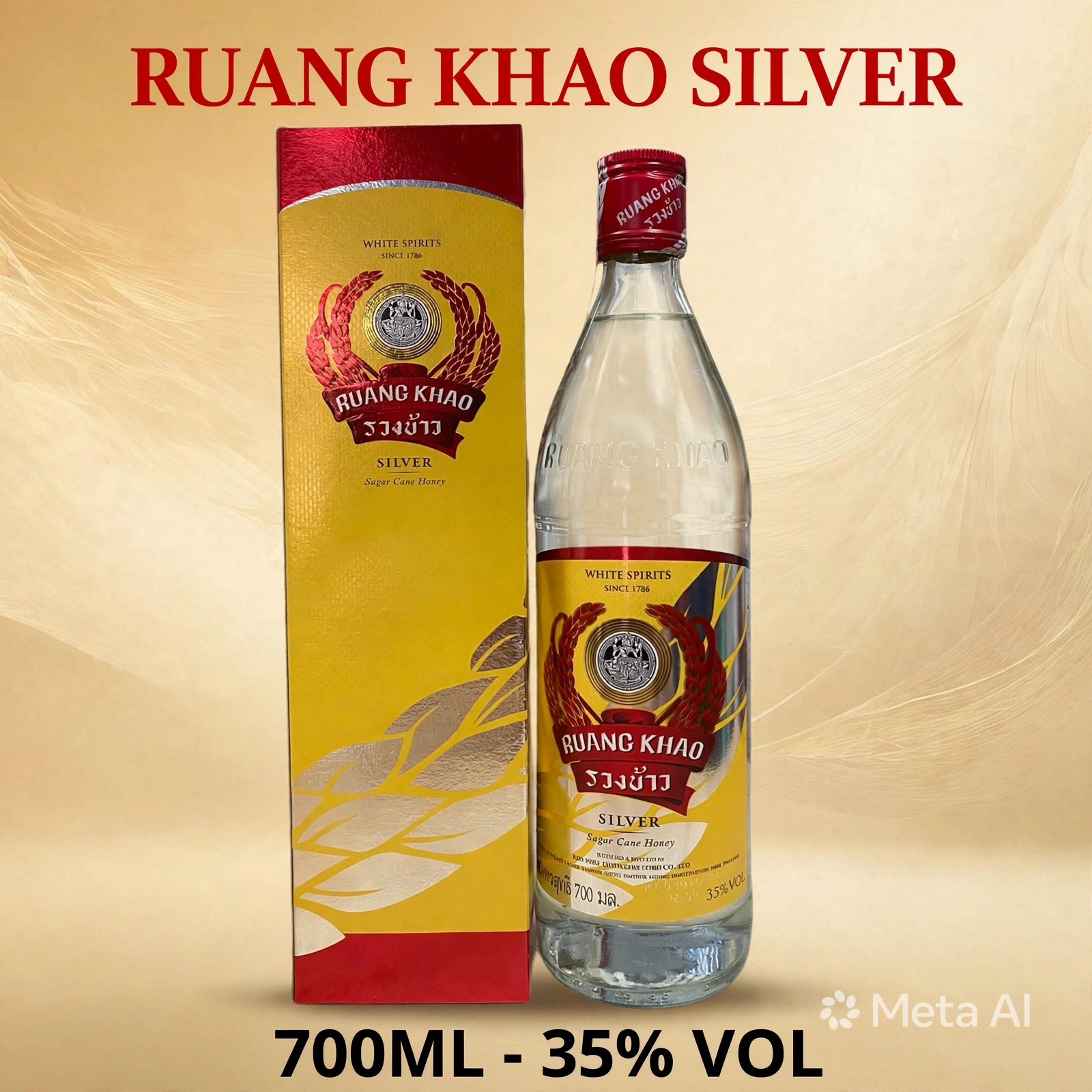 Rượu Ruang Khao Silver 700ml - 35% Vol - White Spirits Thái Lan