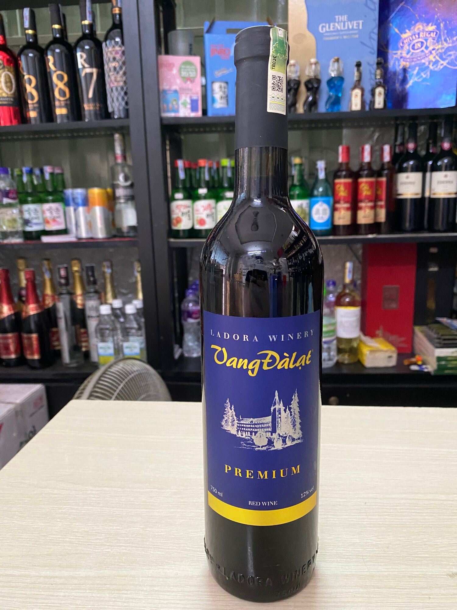 1 Thùng Rượu Vang Đà Lạt Premium  12%  Đỏ 750ml  x 6 Chai