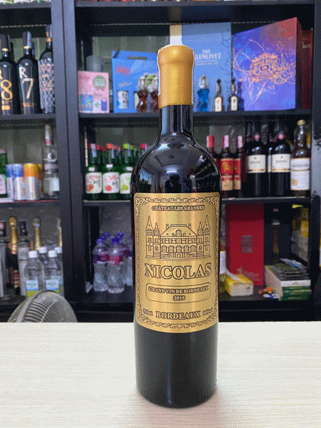 Rượu Vang Pháp Bordeaux Nicolas 750ml- Vang đỏ