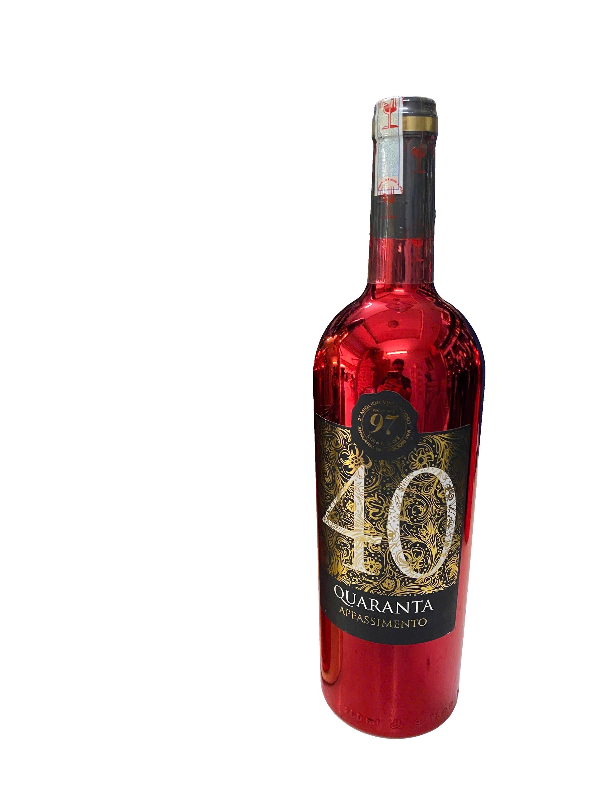 Rượu Vang Ý Quaranta 40 Appassimento Chai Đỏ 97 Điểm 15% 750ml Nhập Khẩu Ý - Quà Biếu Tết Sang Trọng