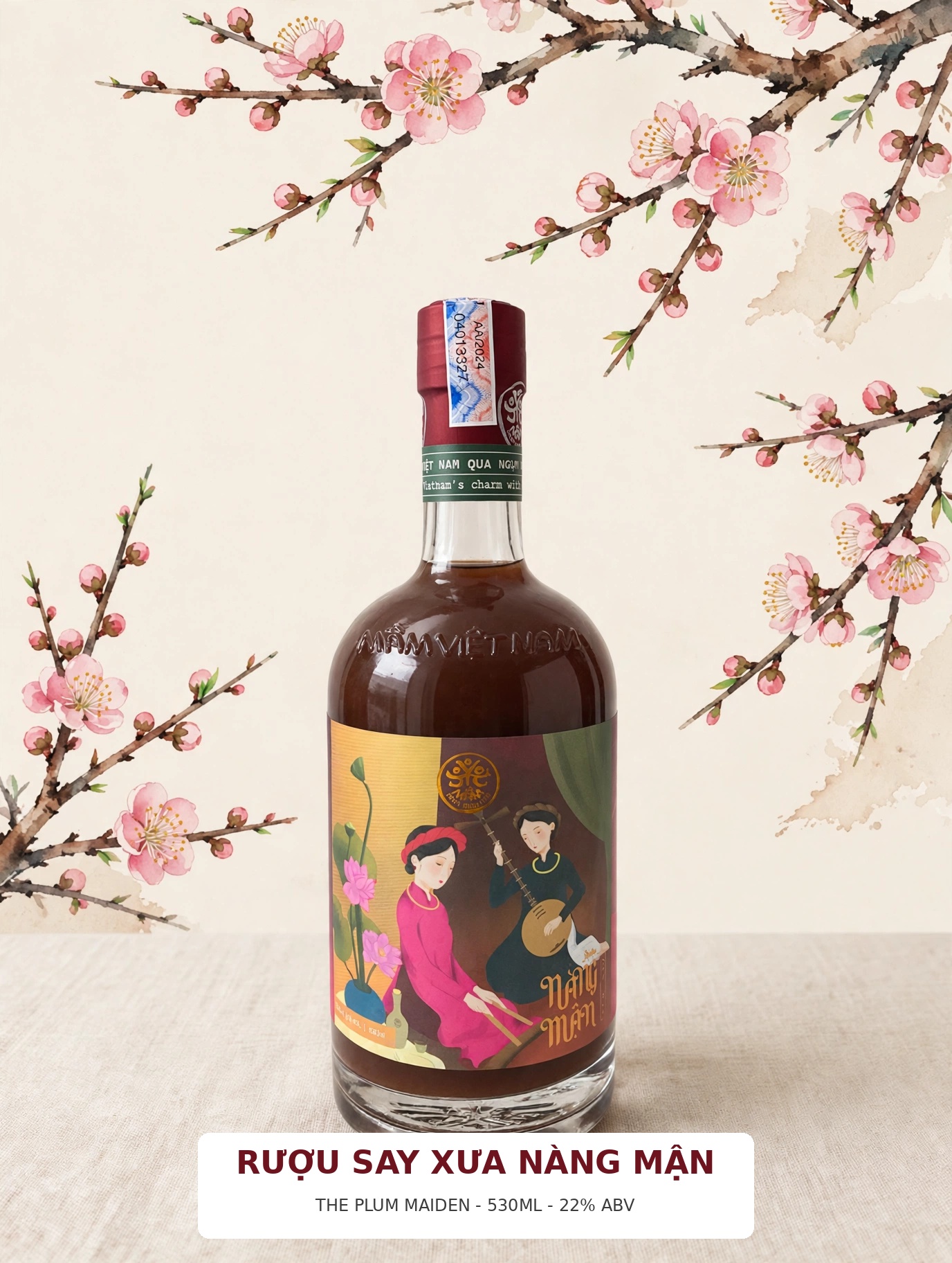 Rượu Mận Nàng Mận 530ML 22% - The Plum Maiden - MẦM