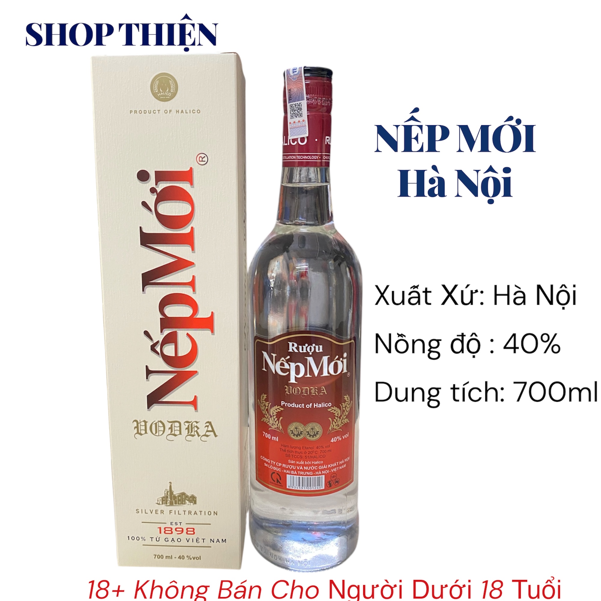Rượu Nếp Mới Hà Nội 700ml 40%