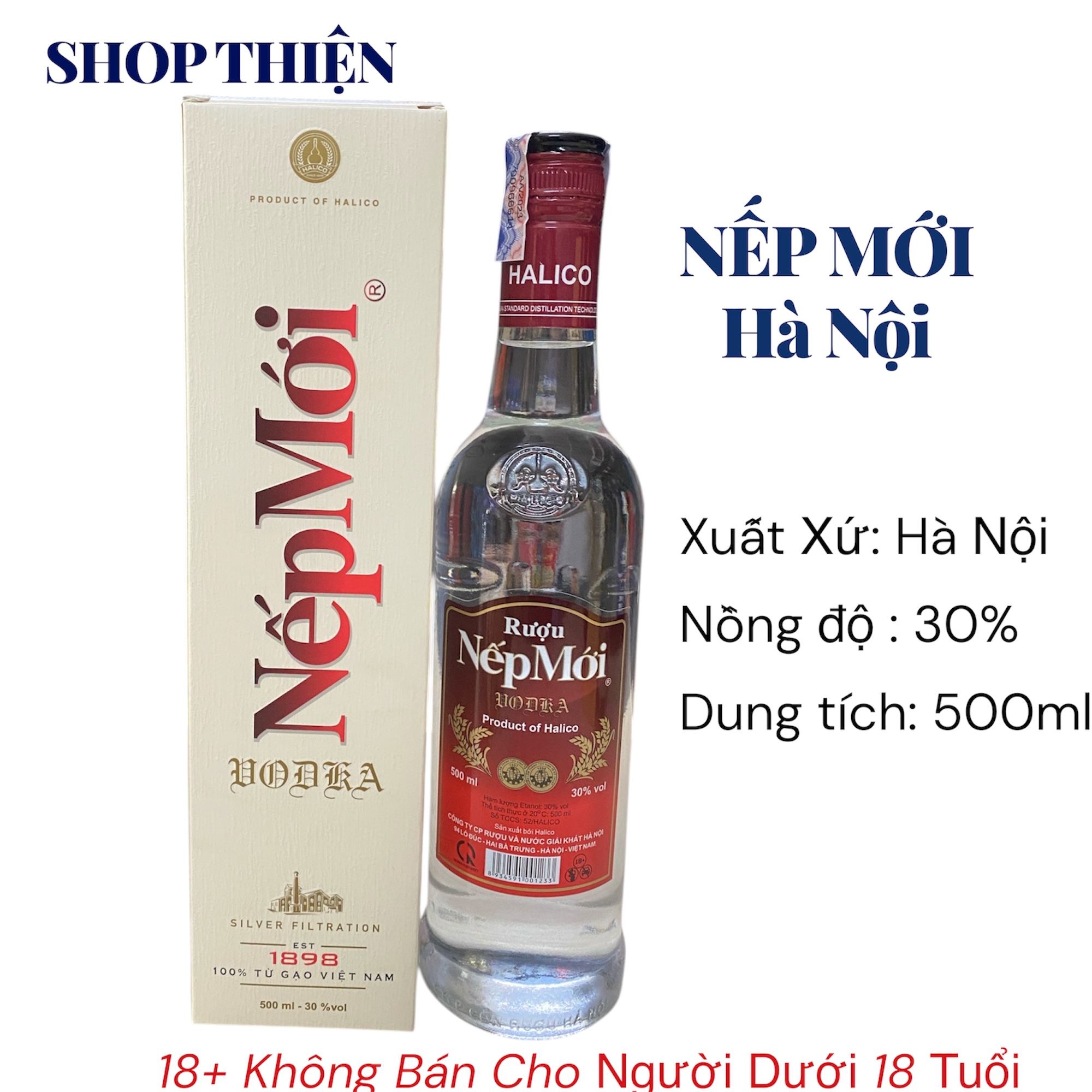 Rượu Nếp Mới Hà Nội 500ml 30%