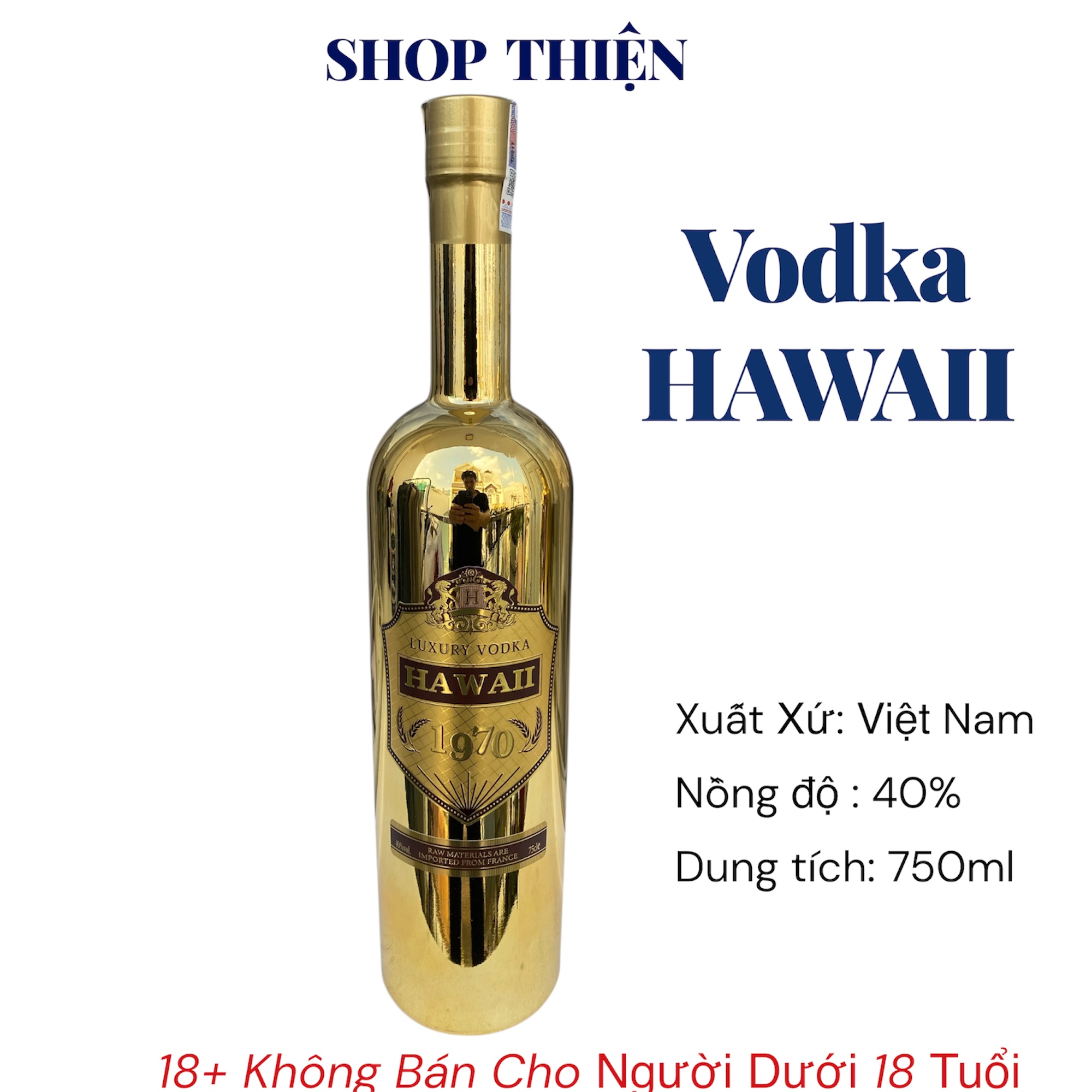 Vodka Hawaii Luxury Gold 1970 - 40% 750ml