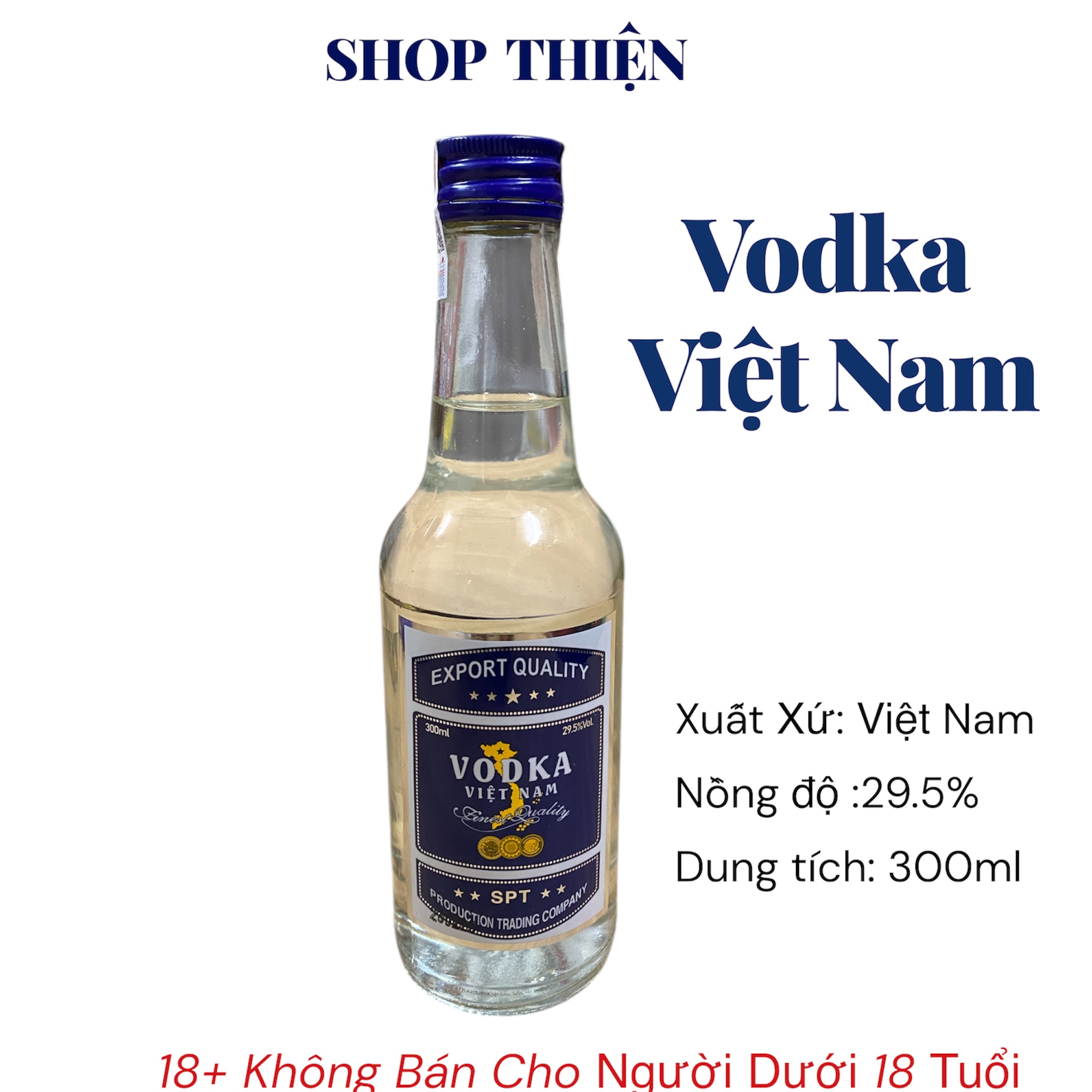 Vodka Việt Nam SPT 300ml - Export Quality 29.5%