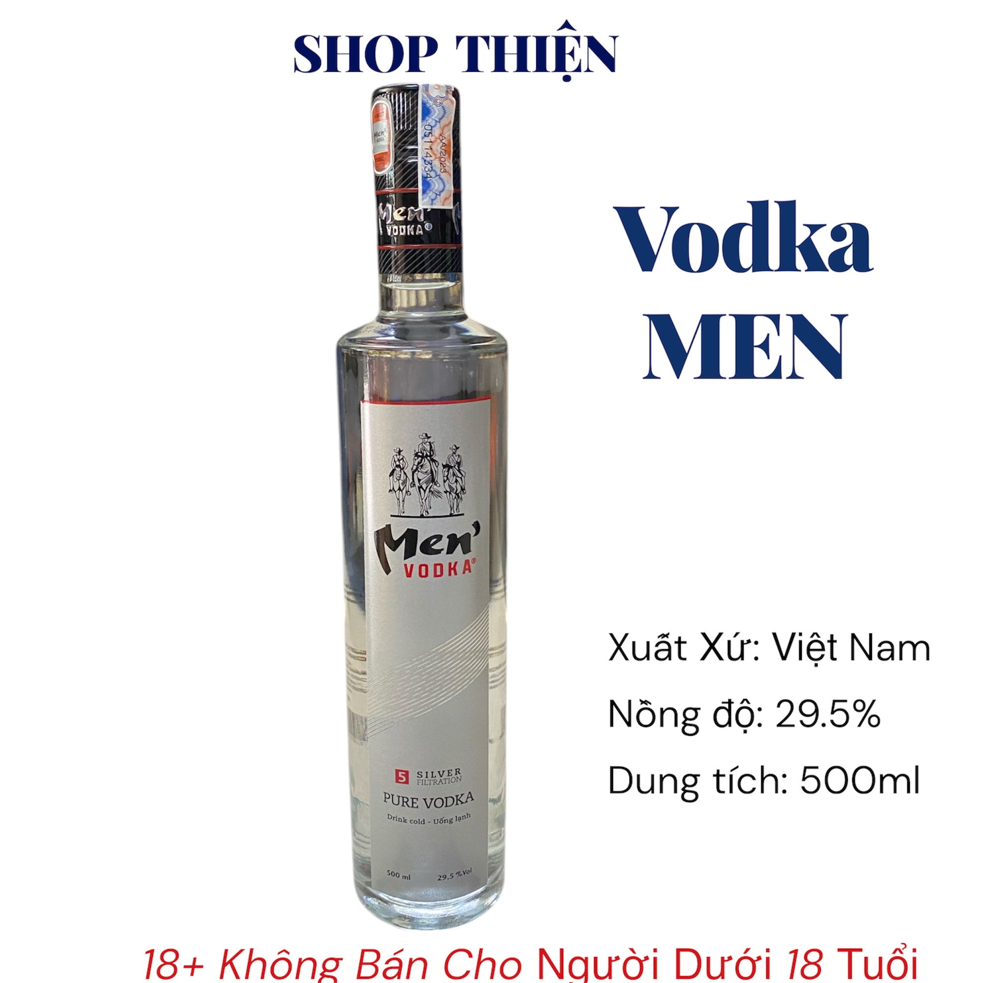 Rượu VODKA MEN Lớn 29.5% 500ml