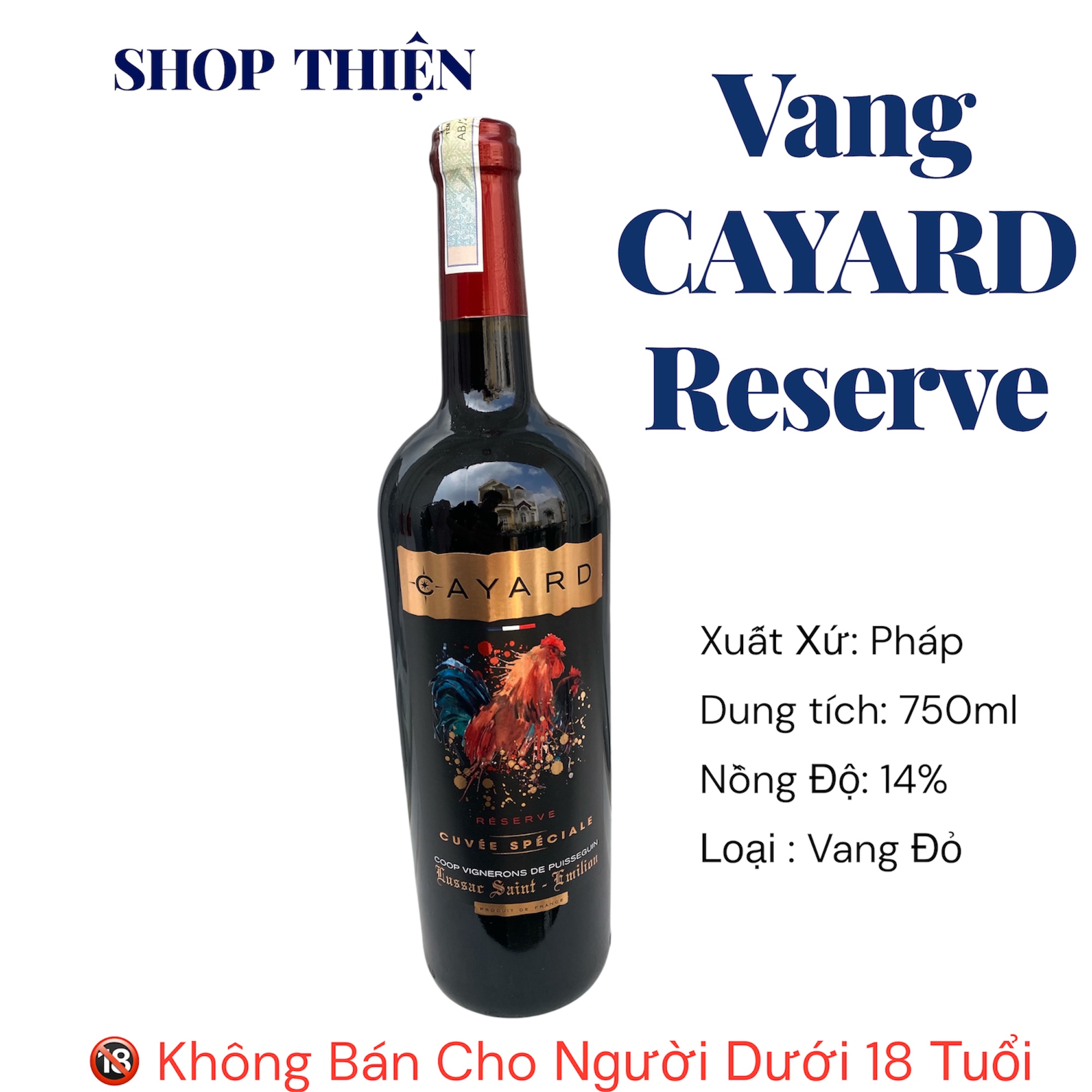Rượu Vang Đỏ Pháp Cayard Reserve Cuvée Spéciale - Lussac Saint-Emilion