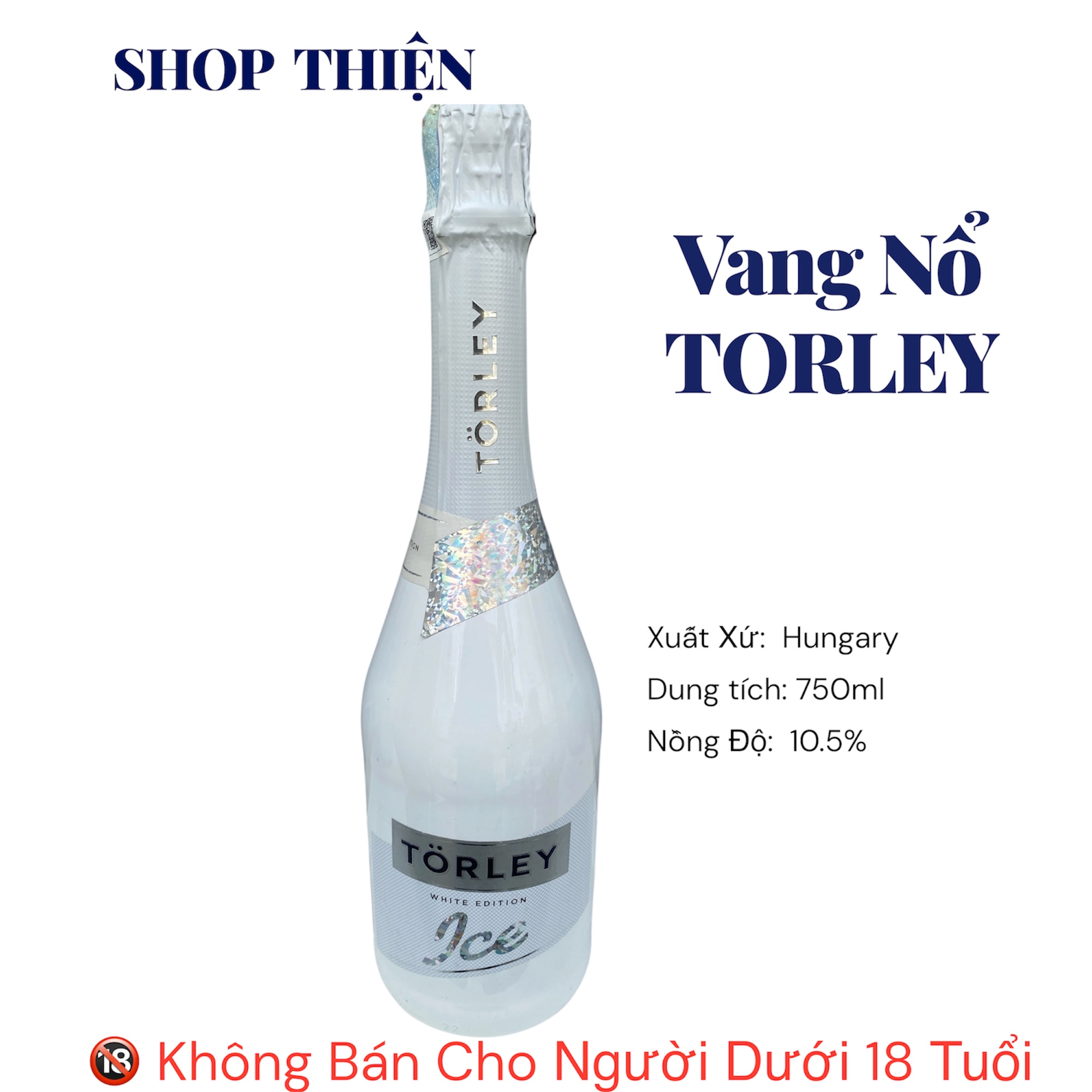 Vang Nổ Törley Ice White Edition 750ml 10.5% - Vang Nổ Hungary Uống Với Đá - Nhập Khẩu