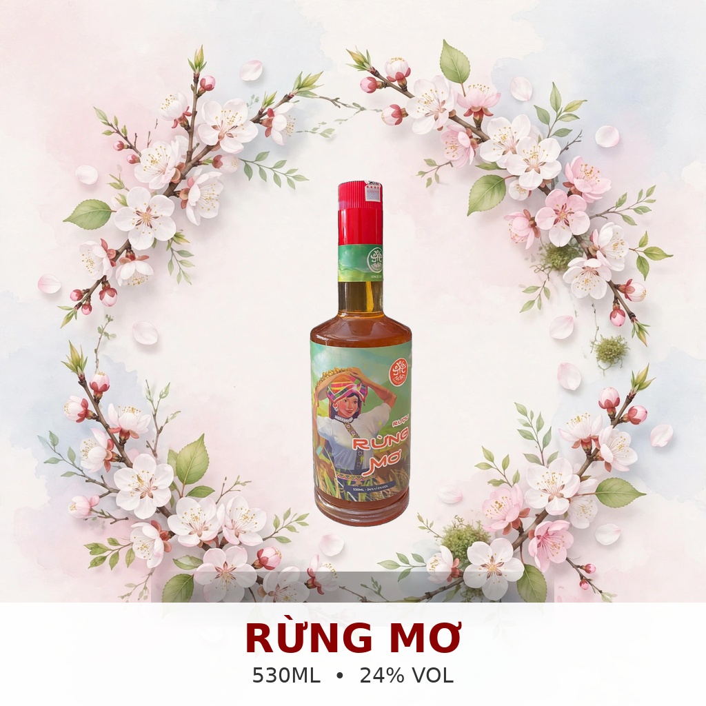 Rượu Rừng Mơ 530ml 24% Vol - Mầm Craft Distillery - Mơ Rừng Tây Bắc - Rượu Quả Đặc Sản - Vị Chua Ngọt Êm