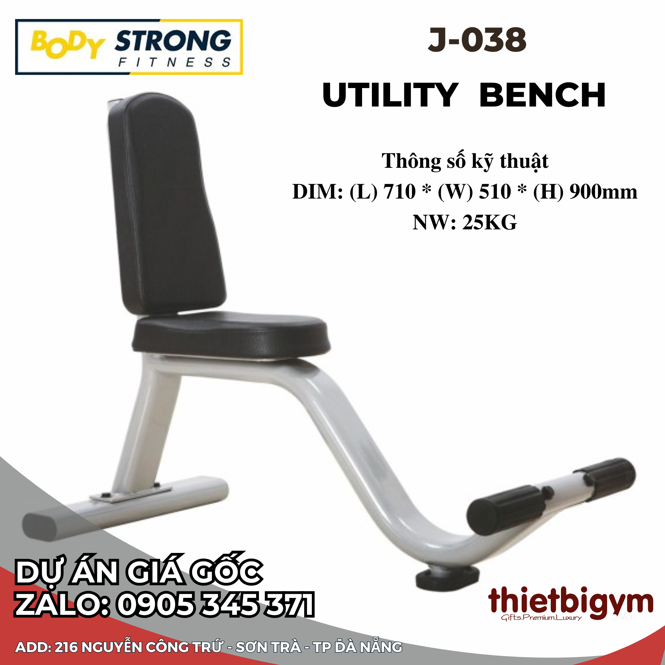 Ghế tập đa năng BodyStrong J-038