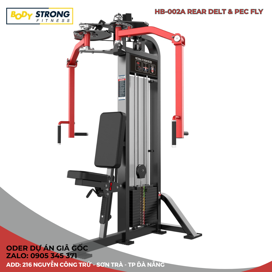 Máy rear Delt & Pec Fly BodyStrong HB-002A