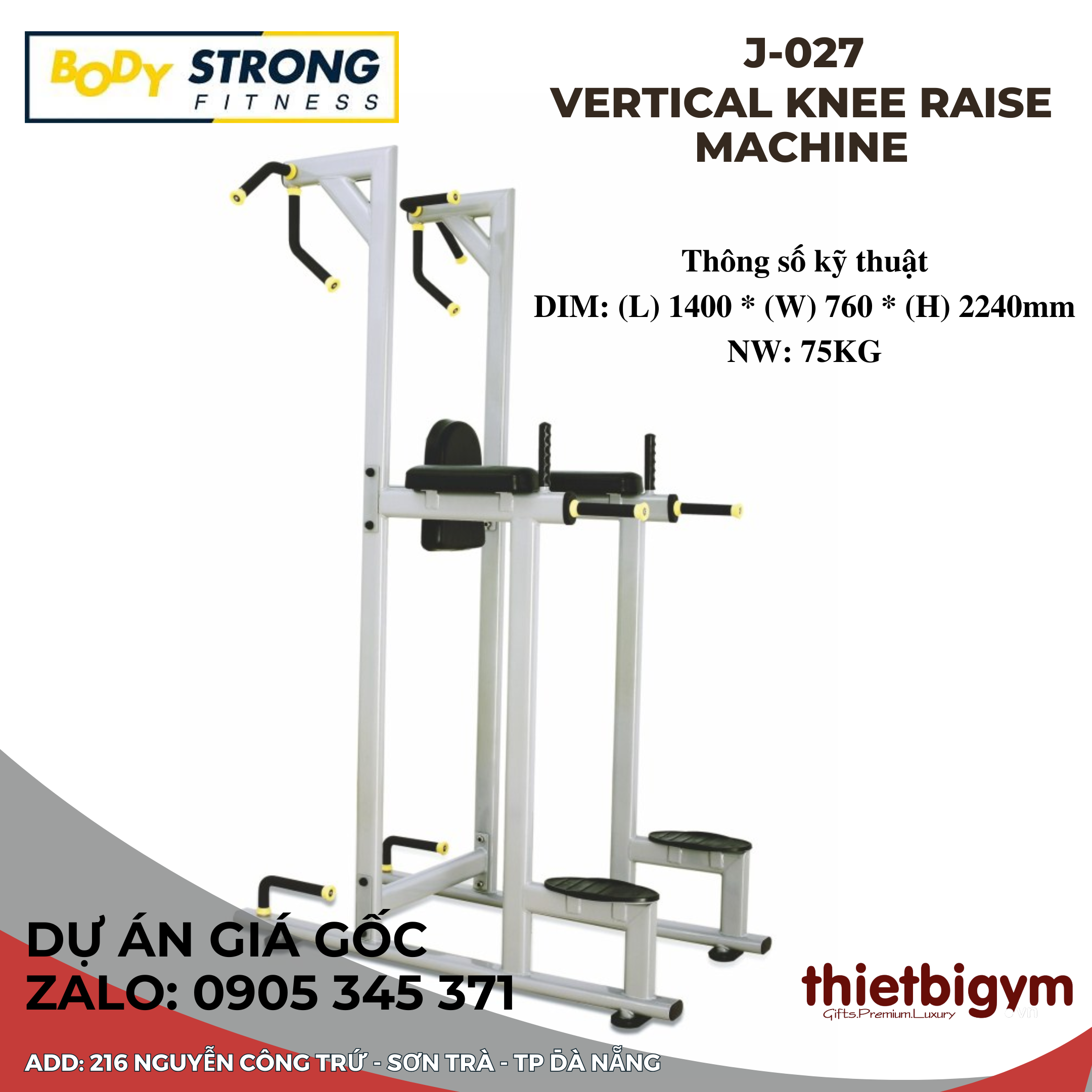 Máy nâng gối treo BodyStrong J-027