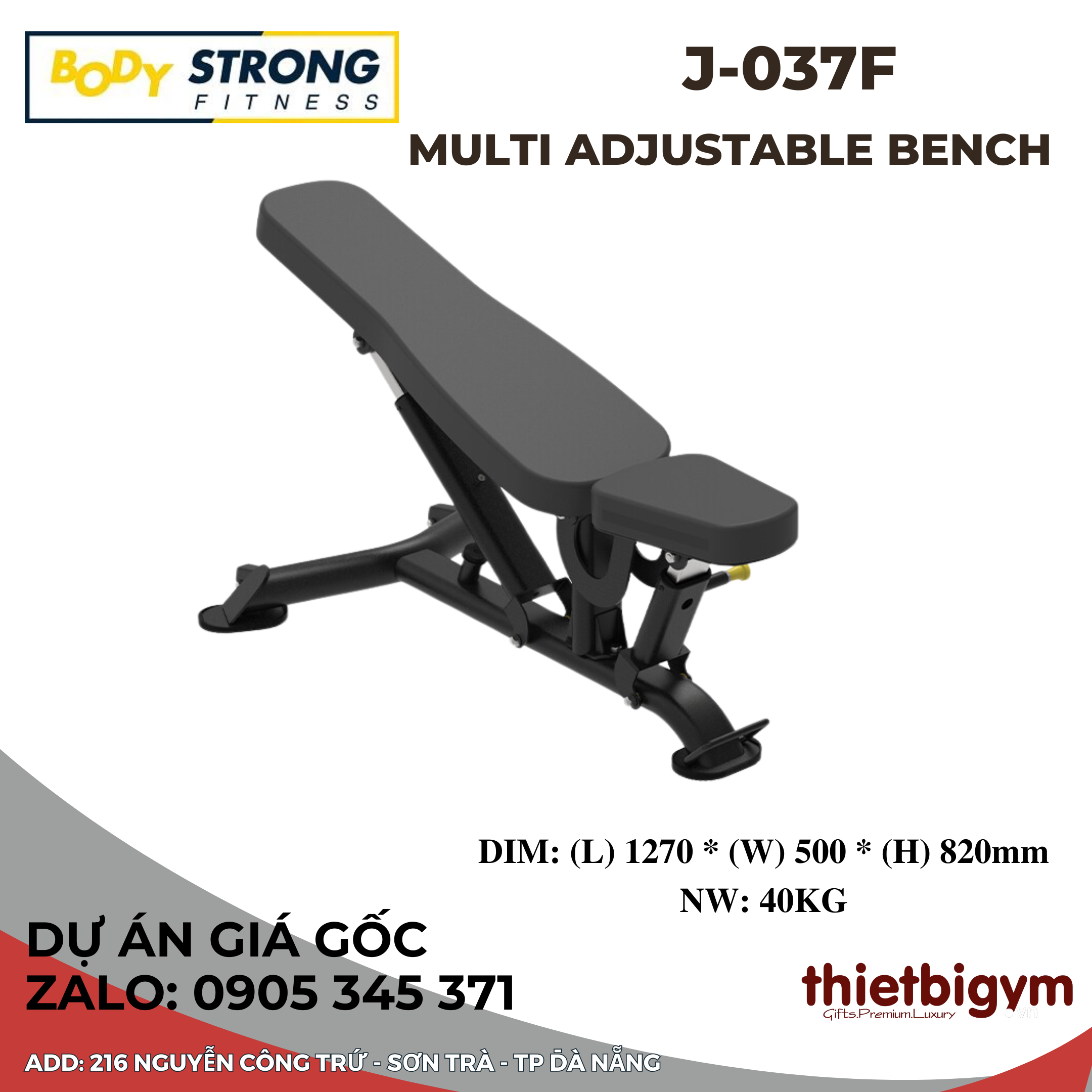 Ghế điều chỉnh đa năng BodyStrong J-037F