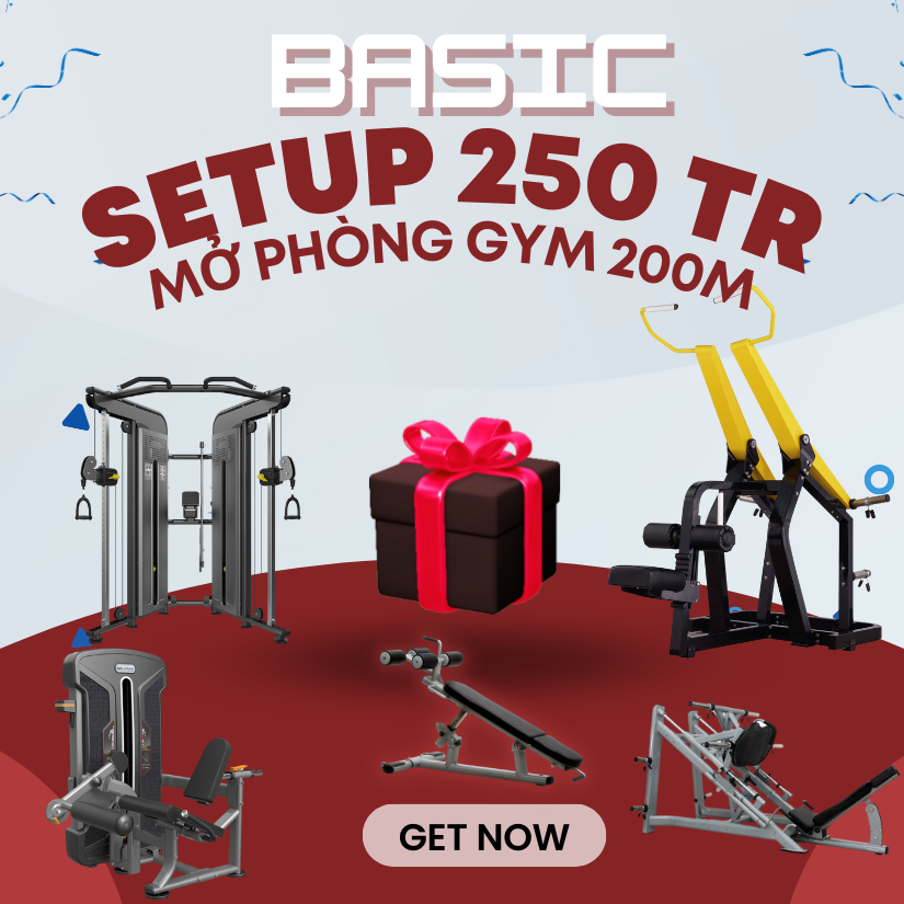 Gói setup gym cơ bản 200–300m²
