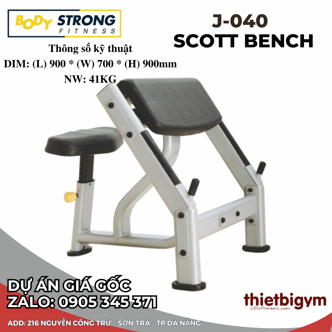 Ghế tập tay Scott BodyStrong J-040