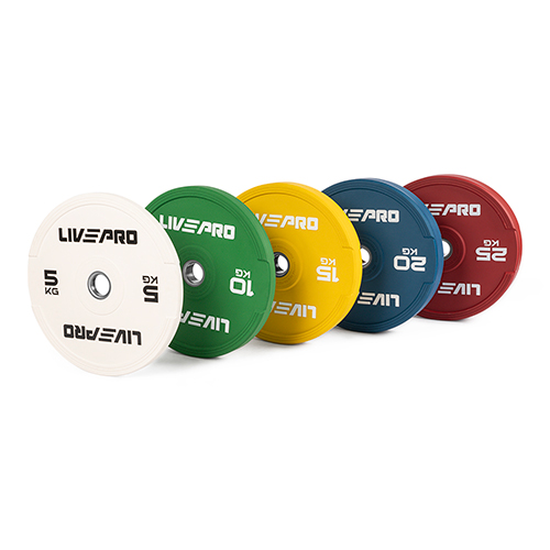 LP8332 - ELITE COLORED RUBBER BUMPER PLATE / Tạ miếng màu cao cấp ELITE COLORED RUBBER BUMPER - LIVEPRO