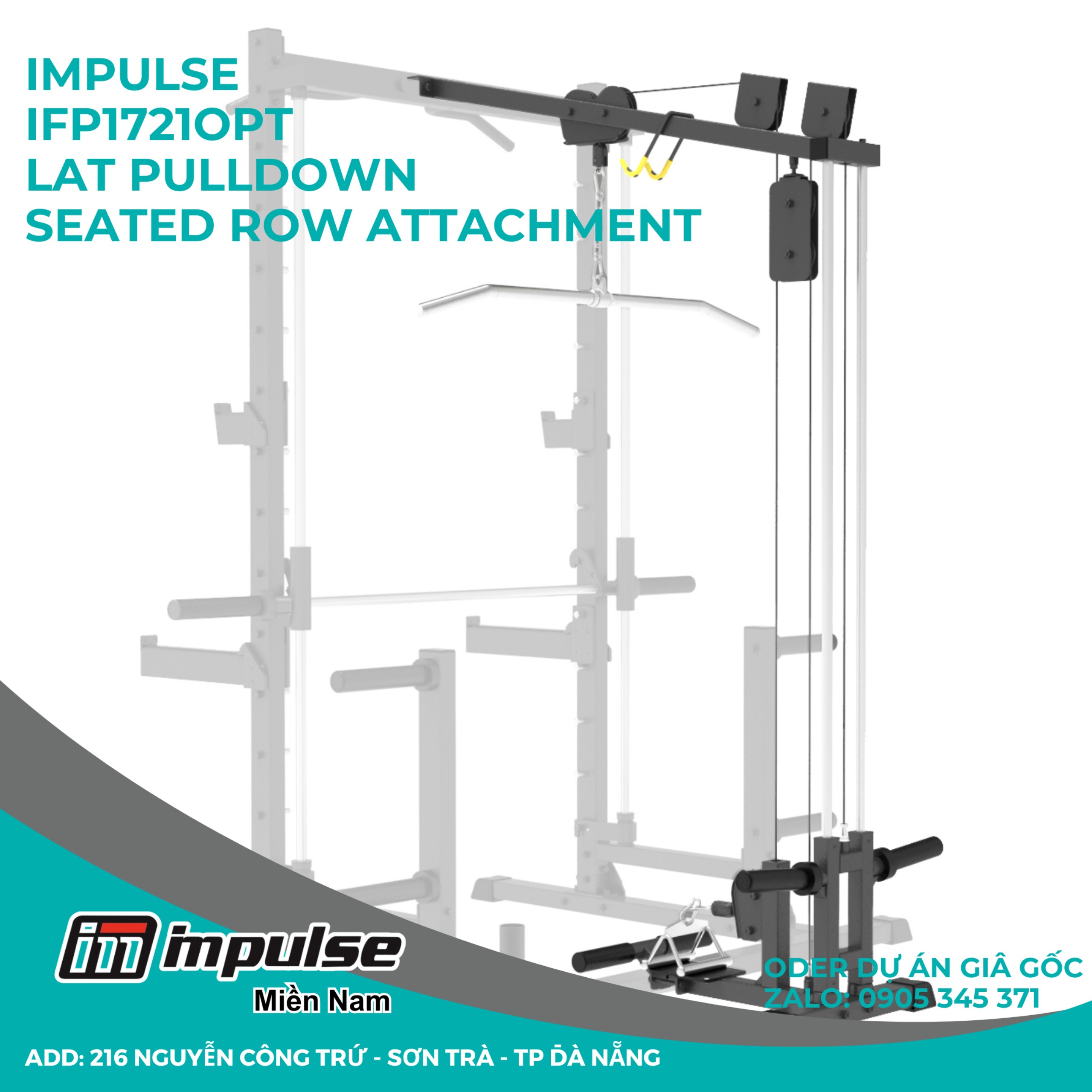 IFP1721OPT -Máy kéo xà đơn/Seated Row Attachment Impulse IFP1721OPT
