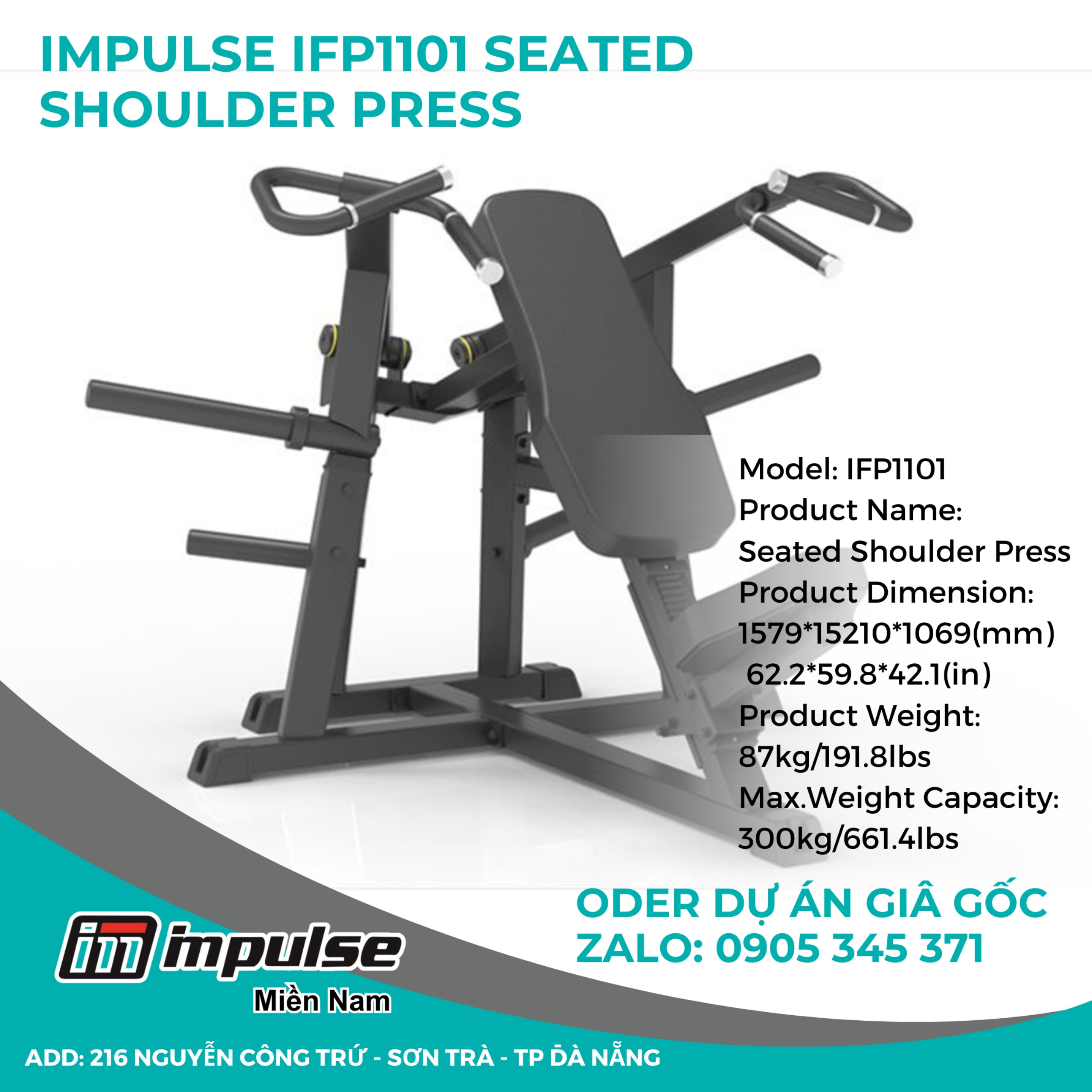 IFP1101 - Seated Máy đẩy vai Impulse IFP1101