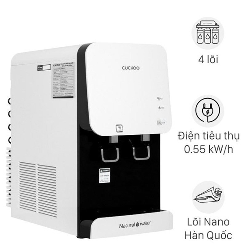 Máy lọc nước Nano nóng lạnh Cuckoo CP-FN601HW 4 lõi
