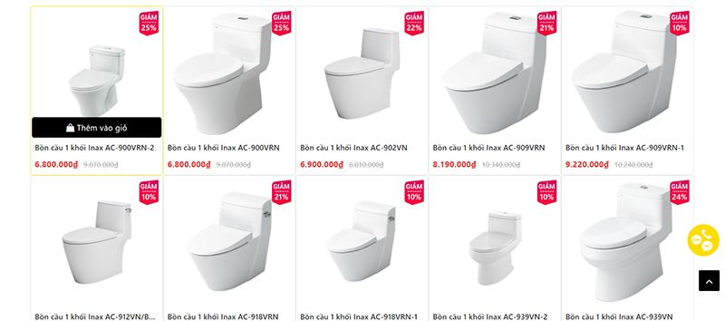 Showroom Đăng Nguyên - Địa chỉ cung cấp bồn cầu 1 khối chính hãng, chất lượng