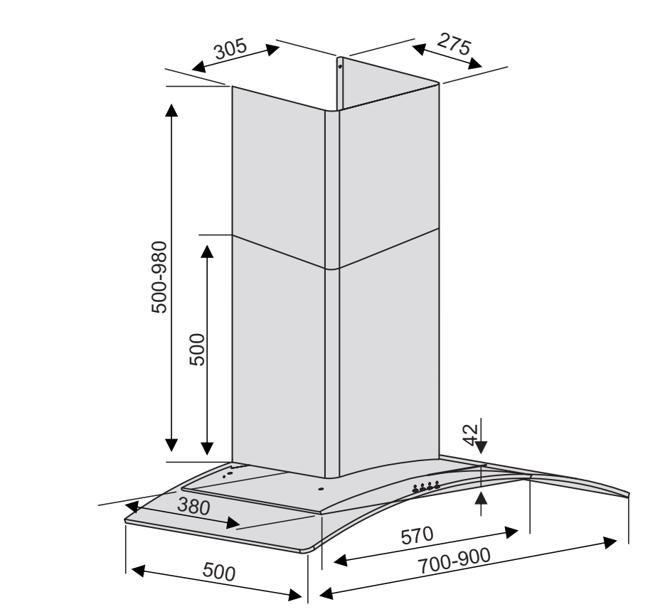 Máy Hút Mùi Lorca TA-2001B – 70