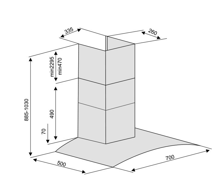Máy hút mùi Lorca TA 2005P – 70cm