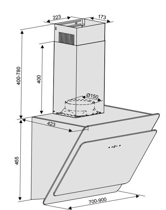 Máy hút mùi Lorca TA 6007P-90