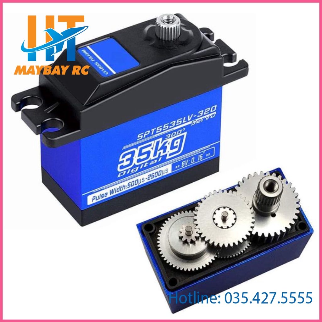 SPT5535LV-320 35KG Bánh răng kim loại mô-men xoắn lớn Servo kỹ thuật số ...