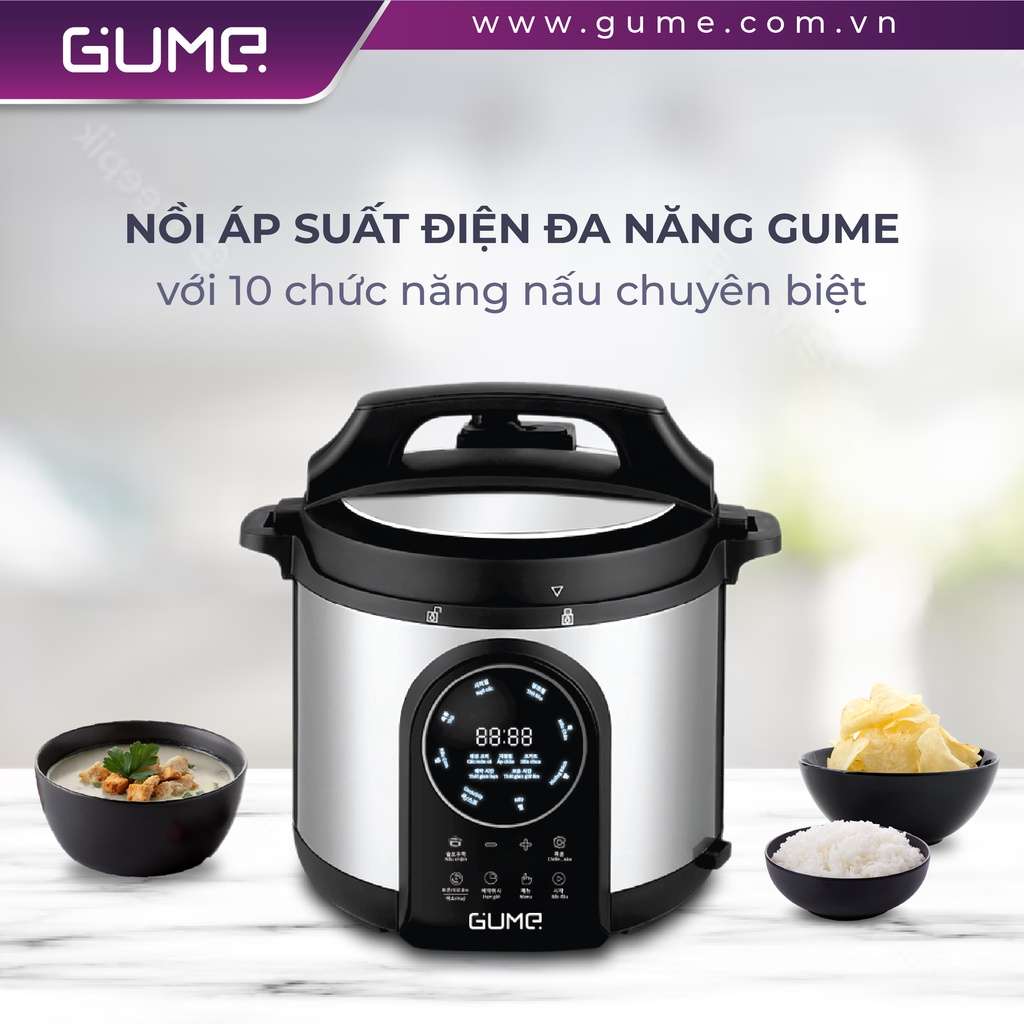 Nồi Áp Suất Điện Tử Đa Năng GUME Dung Tích 6L