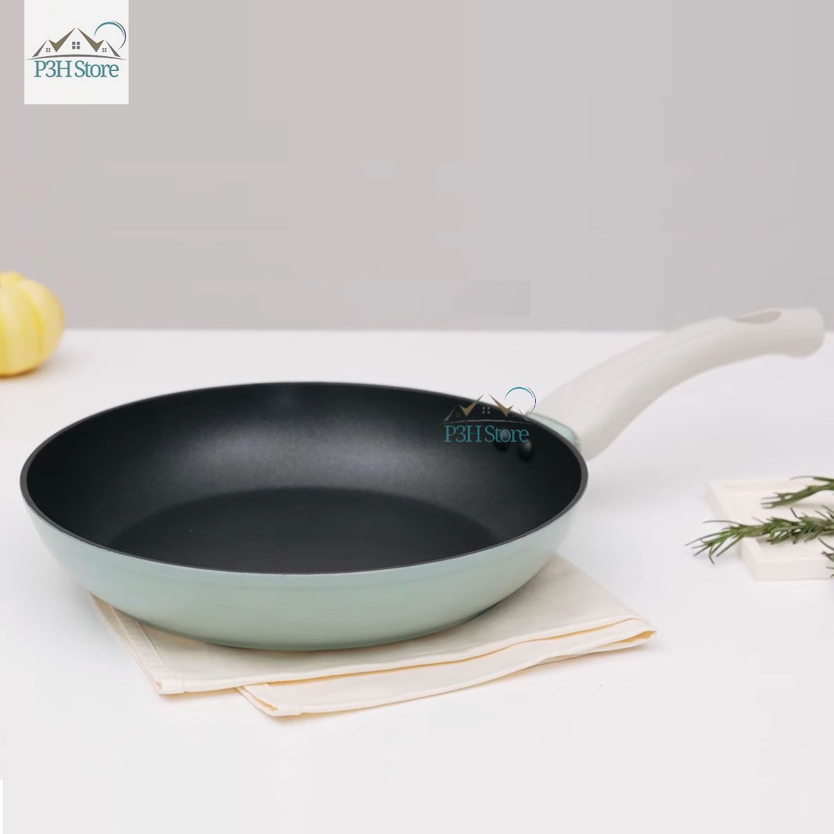 Chảo chống dính LocknLock Rosemary sử dụng được bếp từ CAF2046 CAF2246 CAF2446 Xanh Mint